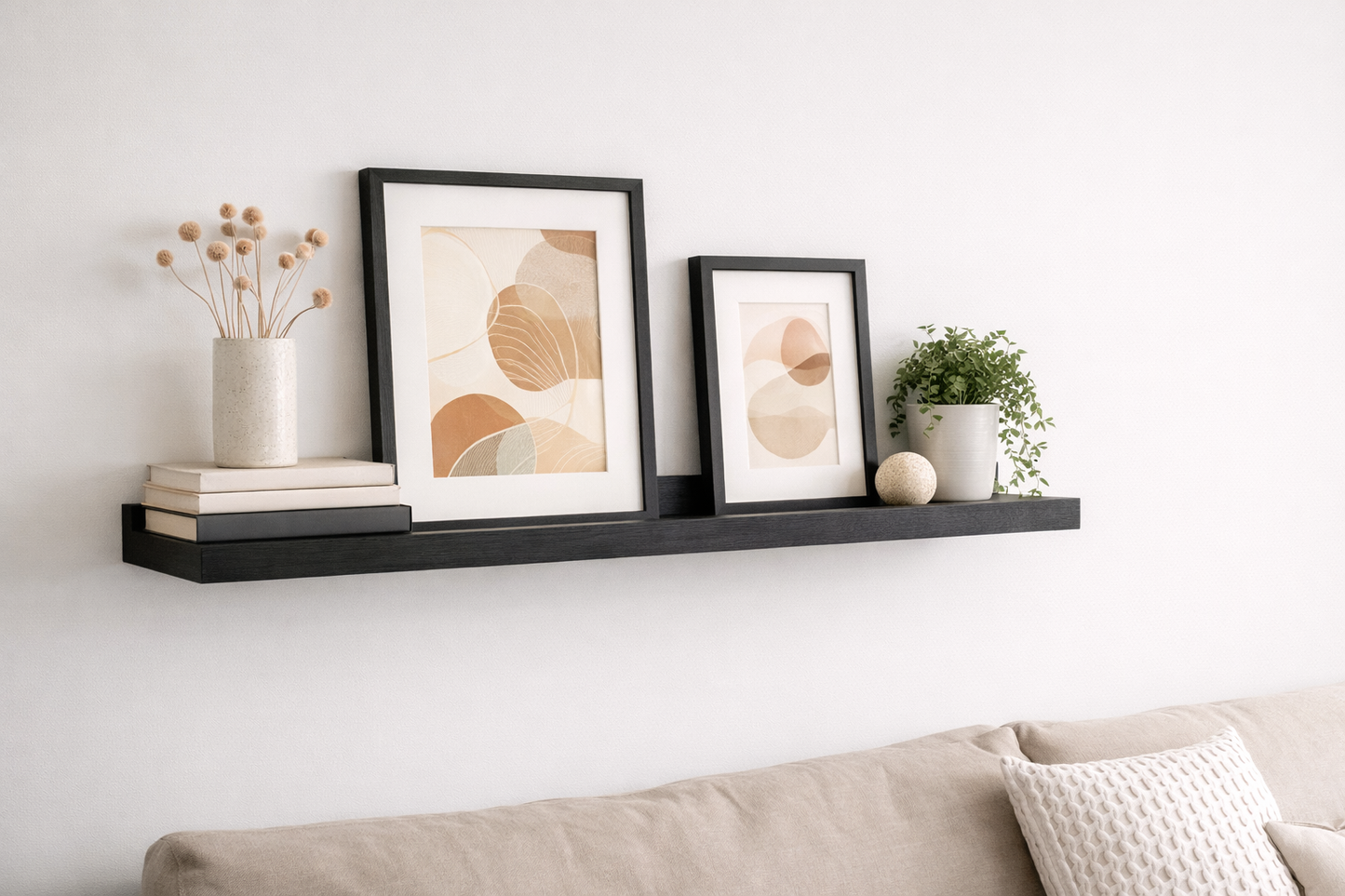 Oak Picture Ledge Shelf | Handmade Solid Oak Wall Shelf