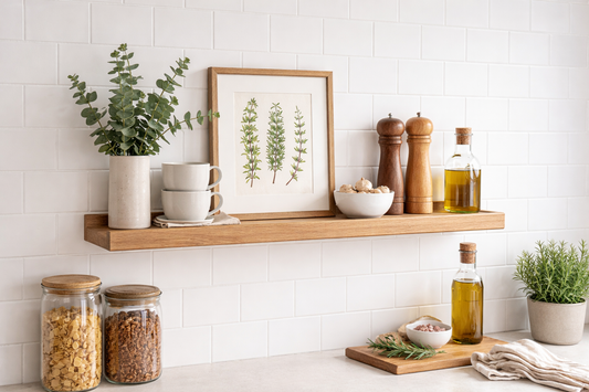 Oak Picture Ledge Shelf | Handmade Solid Oak Wall Shelf