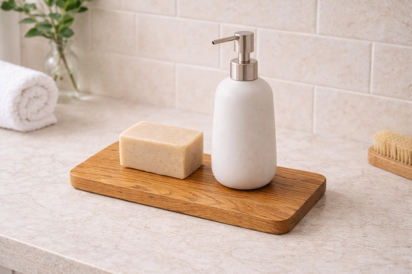 Solid Oak Tray | Handmade Minimalist Wooden Tray