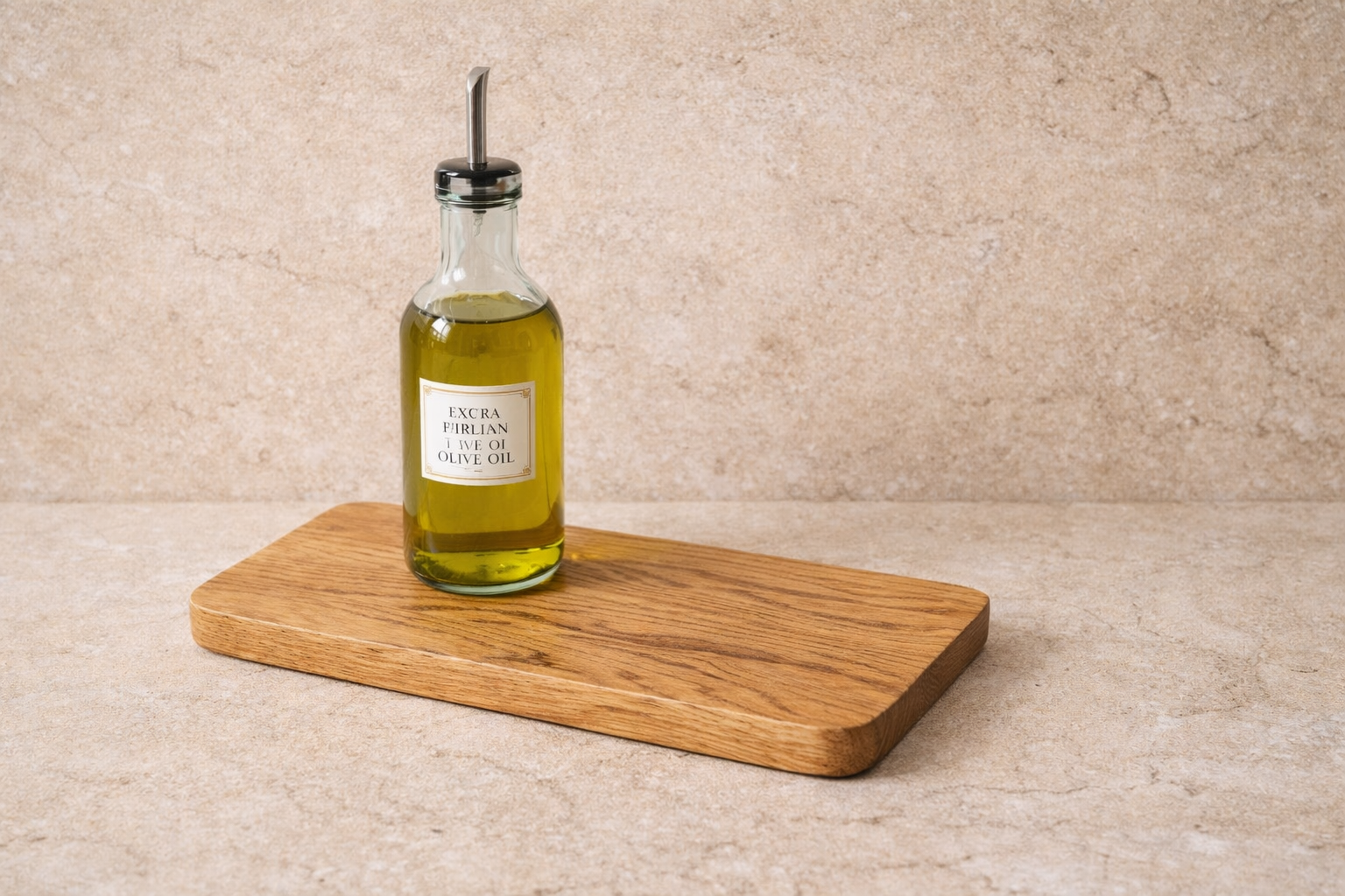 Close-up of natural oak wood grain on handcrafted solid wood tray
